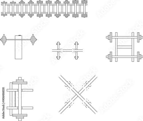 silhouette design vector illustration sketch image of fitness equipment free weights for exercising in the gym sport center
