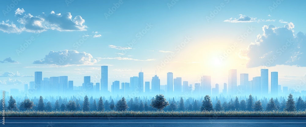 Fototapeta premium Sunny Cityscape