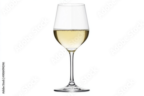 Obraz na płótnie A glass of white wine isolated on white background w salonie