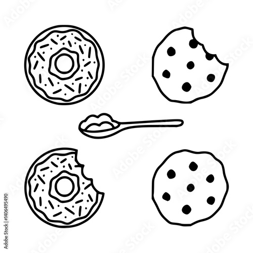 sweet food vector collection