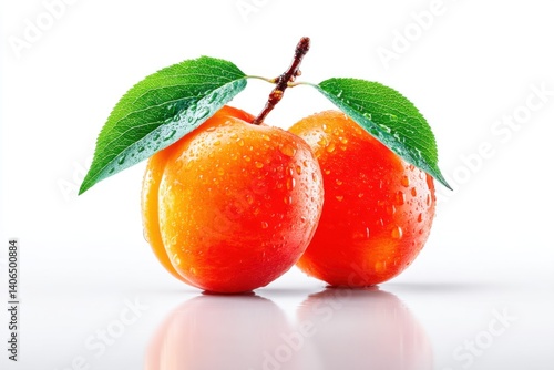 Juicy Apricots with Dew Drops