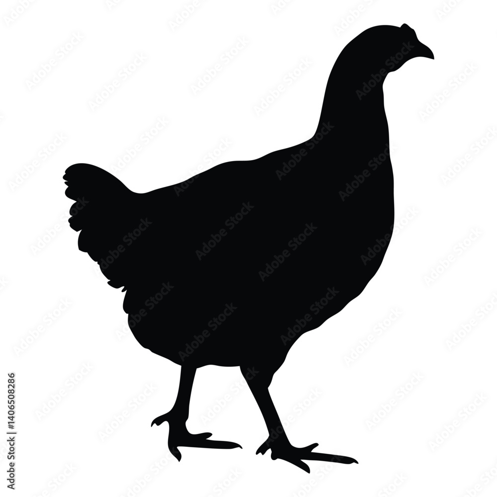 Chicken vector silhouette