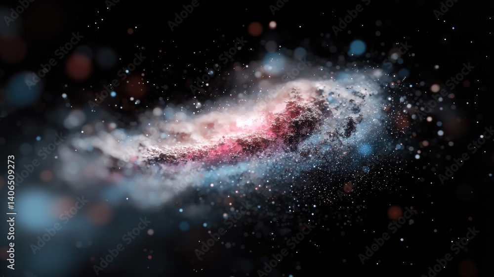 Fototapeta premium Dreamy abstract background soft focus grayscale pink haze ethereal texture design