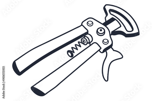 Modern Line Art Can Opener Vector for Designers
