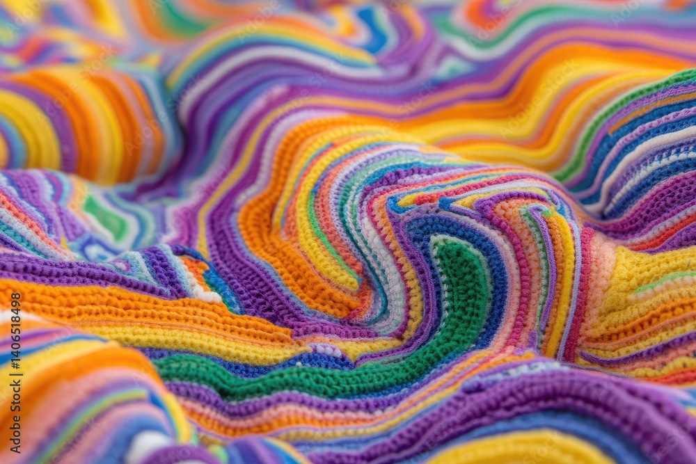 Colorful, textured, abstract, wavy design Colorful, textured, abstract, wavy design