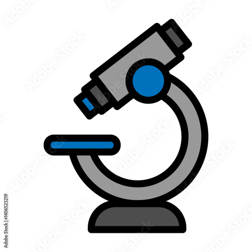 Microscope Vector Filled Icon Design