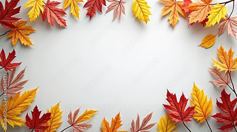 Autumn leaves frame with vibrant red and orange foliage, rustic wooden background, seasonal nature decor concept. Autumn leaves frame with vibrant red and orange foliage, rustic wooden background, seasonal nature decor concept.