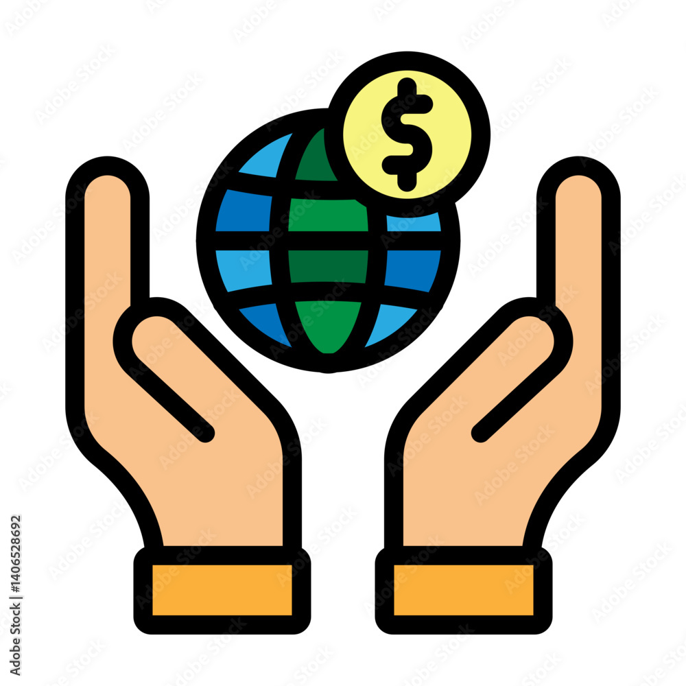 Nonprofit Organization Vector Filled Icon Design Nonprofit Organization Vector Filled Icon Design