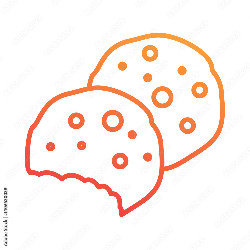 Naklejka premium Biscuits Icon