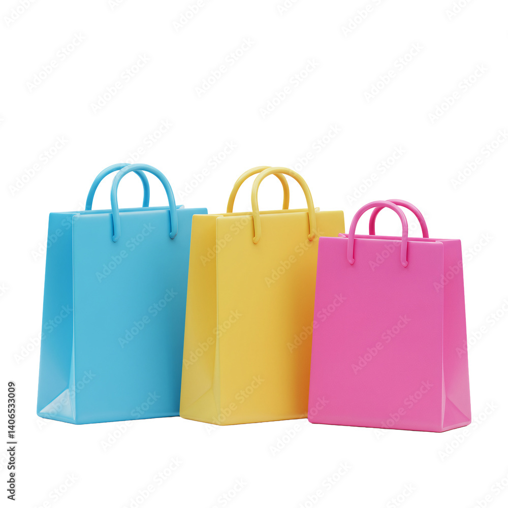 custom made wallpaper toronto digitalColorful Shopping Bags Blue Yellow Pink Retail Paper Bags Mockup for Online Shopping Branding Three vibrant shopping bags ideal for e commerce advertising