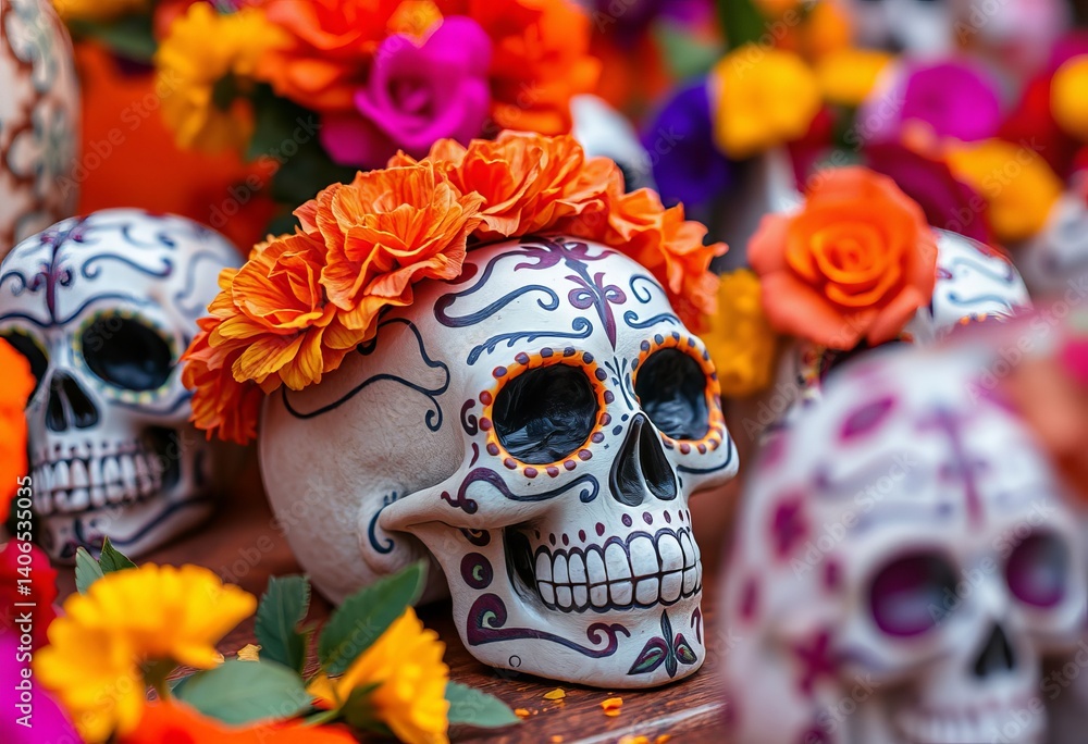 Día de los Muertos is a colorful celebration honoring deceased Día de los Muertos is a colorful celebration honoring deceased