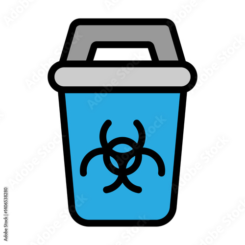 Hazardous Waste Vector Filled Icon Design