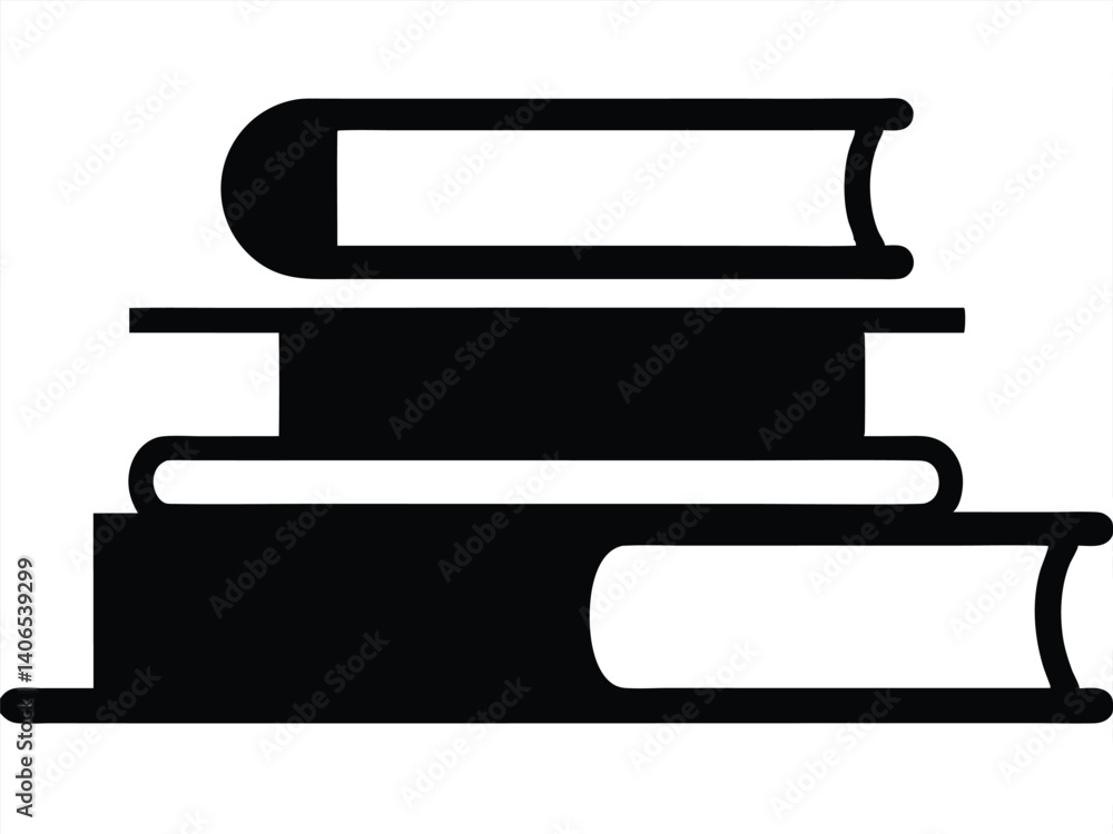 Stack of Books Silhouette, Minimalist Design. Black Books Pile Vector Illustration, Book Stack Outline, Book Stack Clipart Stack of Books Silhouette, Minimalist Design. Black Books Pile Vector Illustration, Book Stack Outline, Book Stack Clipart