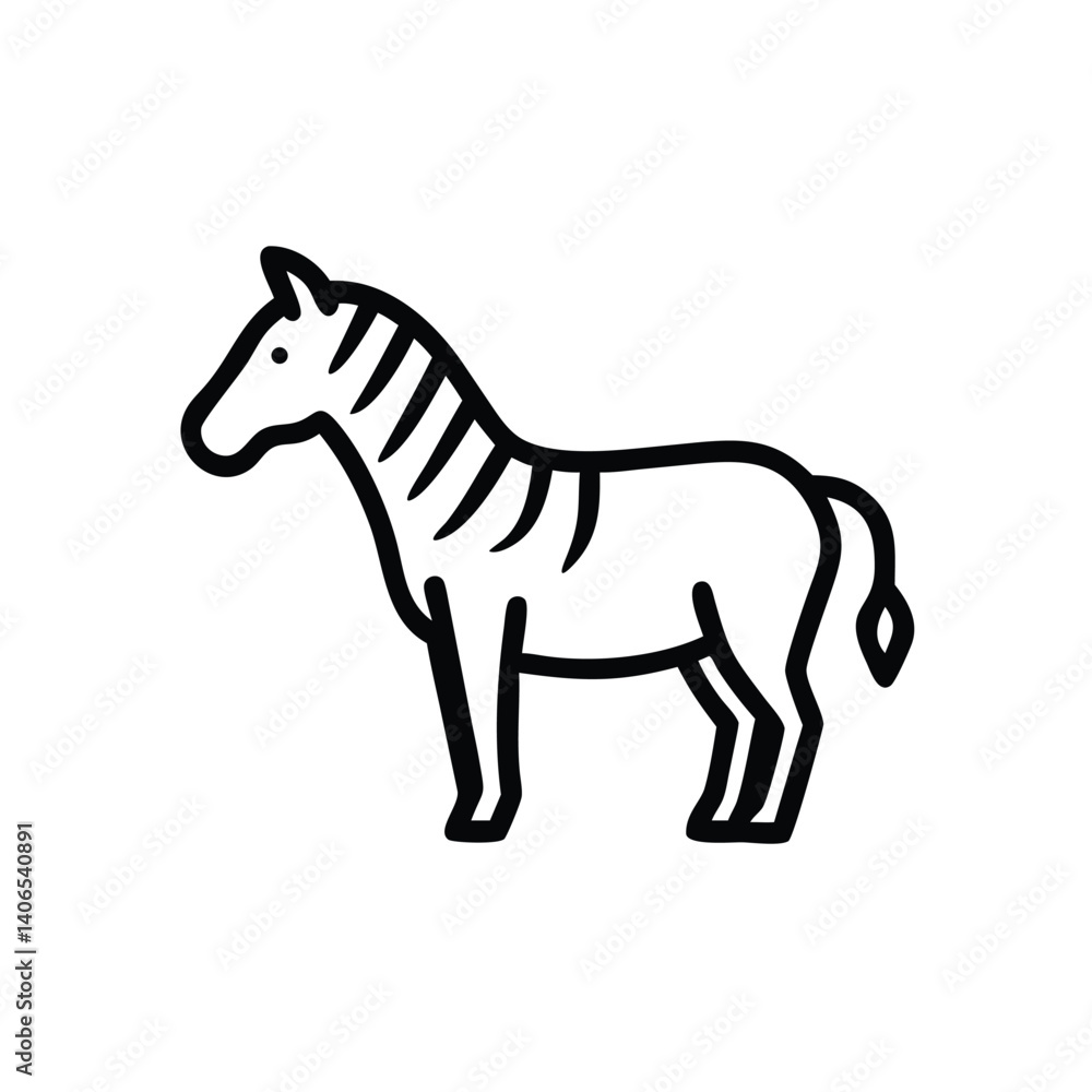 Zebra Illustration Icon African Wildlife Animal Design Silhouette Stripped Pattern Graphic Zebra Illustration Icon African Wildlife Animal Design Silhouette Stripped Pattern Graphic