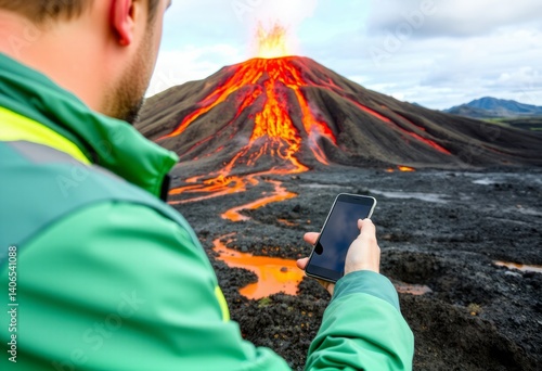 Volcano Near a volcano for a geothermal project a businessman us