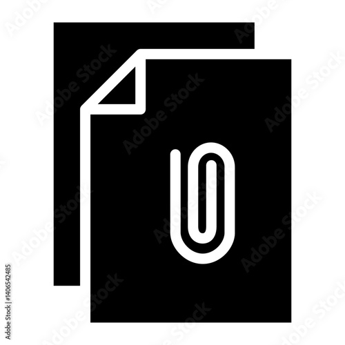 Archive Document Glyph Icon