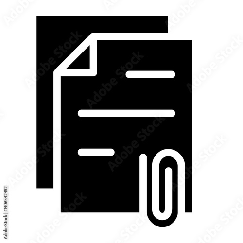 Archive Document Glyph Icon