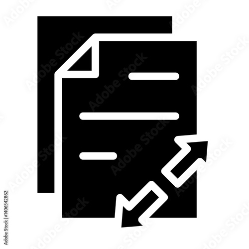 Extract Document Glyph Icon
