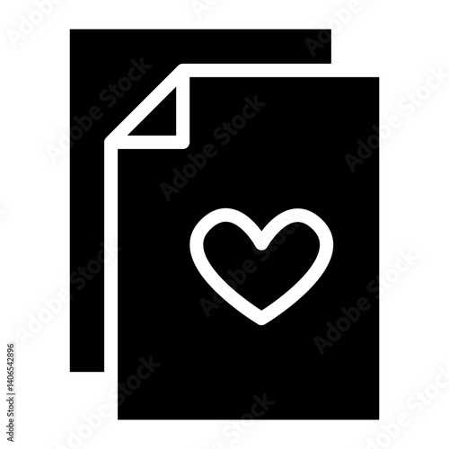 Favorite Document Glyph Icon