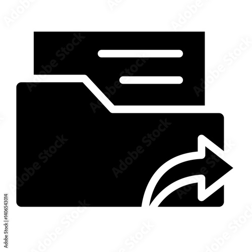 Forward Folder Glyph Icon