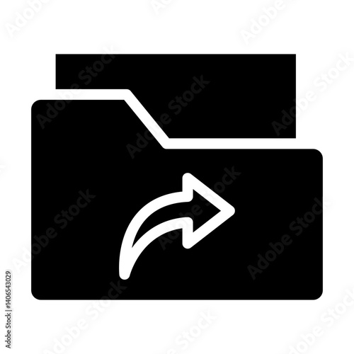 Forward Folder Glyph Icon