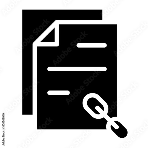 Link Document Glyph Icon