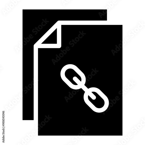 Link Document Glyph Icon