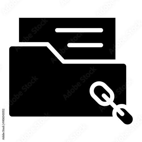 Link Folder Glyph Icon