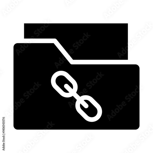 Link Folder Glyph Icon