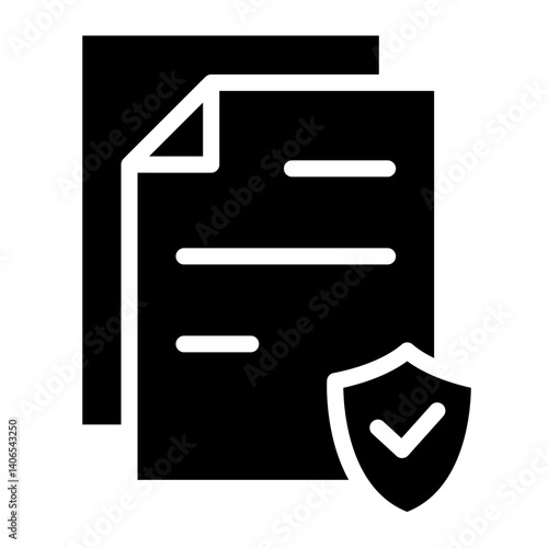 Protection Document Glyph Icon