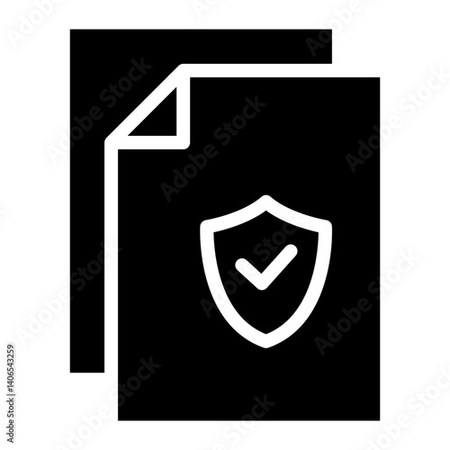 Protection Document Glyph Icon