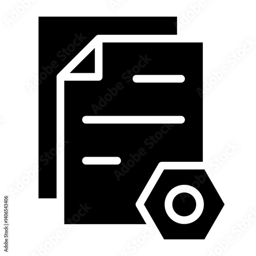 Setting Document Glyph Icon