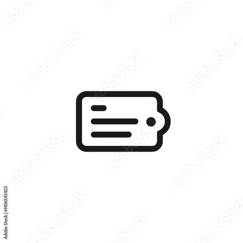 Simple black and white transaction fee icon on white background, finance