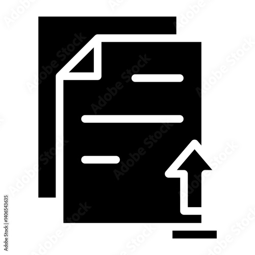 Upload Document Glyph Icon