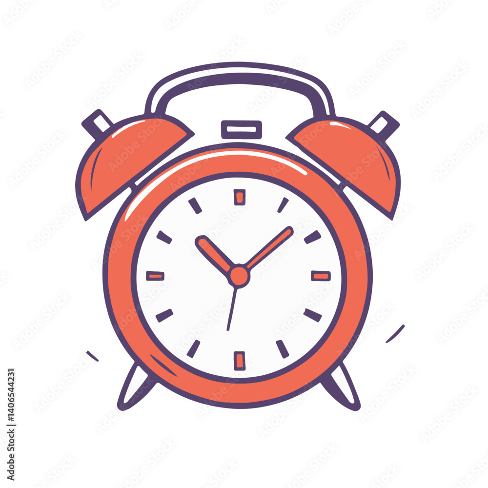 Simple vector illustration of an alarm clock Simple vector illustration of an alarm clock