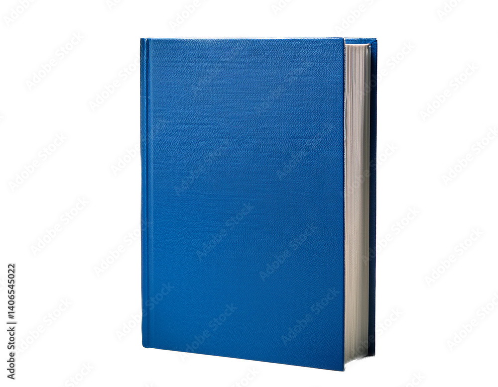Blue hardcover book, transparent background Blue hardcover book, transparent background