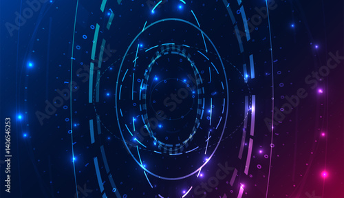 Abstract big data visualization. Big data code representation. Graphic concept for your design