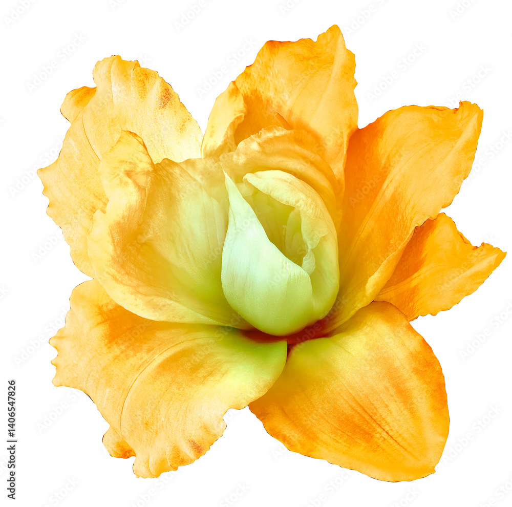 Lily flower on isolated background with clipping path. Closeup. For design. View from above. Transparent background. Lily flower on isolated background with clipping path. Closeup. For design. View from above. Transparent background.