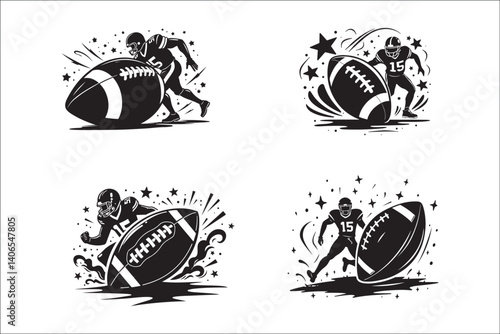 American Football Player Silhouette Vector – High-Impact Sports Design

Dynamic Football Action Silhouette – Vector Illustration for Game Day

Gridiron Warrior – American Football Vector Silhouette Pa