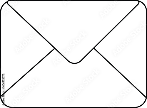 black and white email icon design 