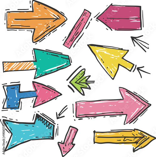 set of colorful arrows