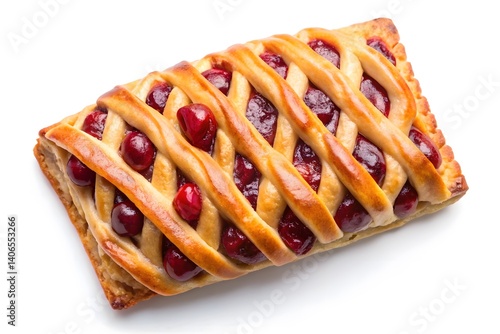 Deliciously sweet cherry lattice pie, perfect for a delightful dessert.