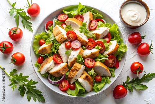 Delicious Chicken Salad with Fresh Herbs and Tomatoes