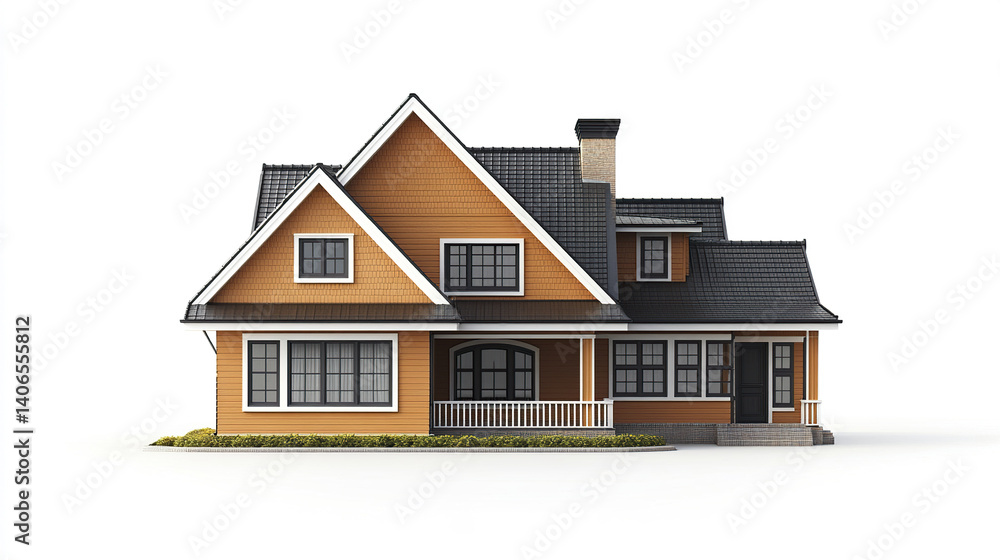 charming orange house with porch and multiple gables charming orange house with porch and multiple gables