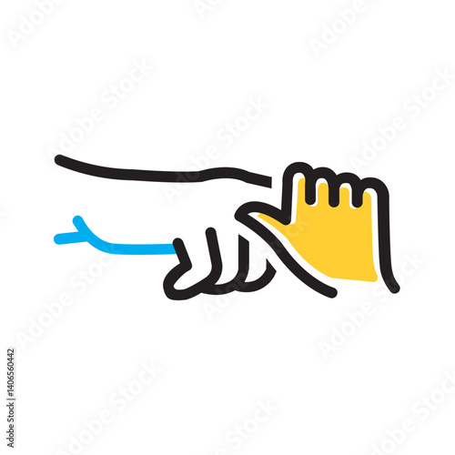 Vector multi color icon for Grasp