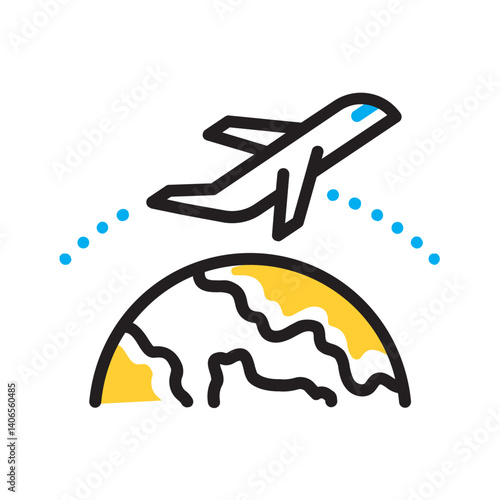 Vector multi color icon for Travelling
