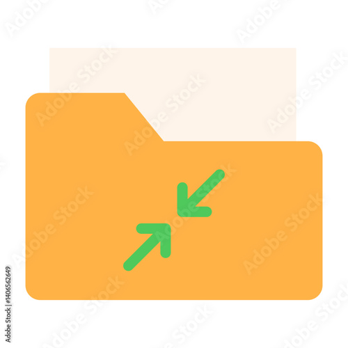 Compress Folder Flat Icon