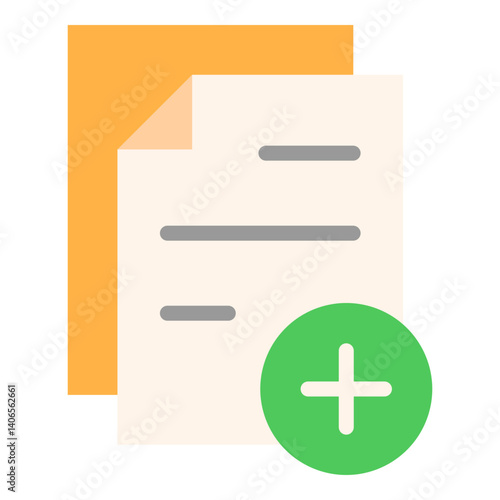 Create Document Flat Icon