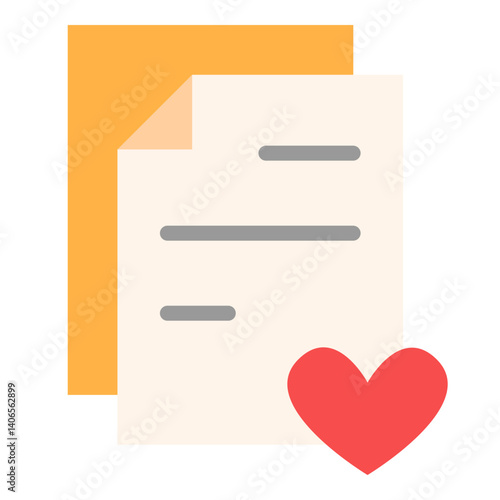 Favorite Document Flat Icon