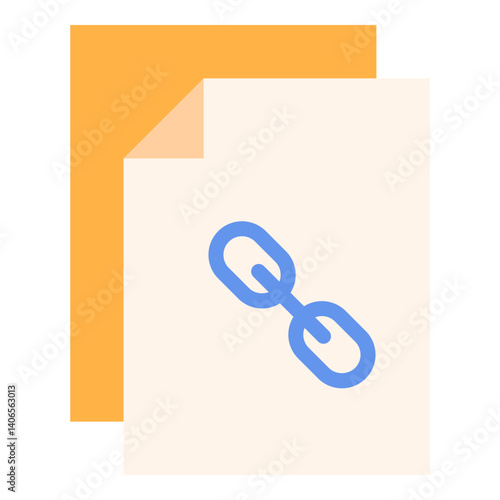 Link Document Flat Icon